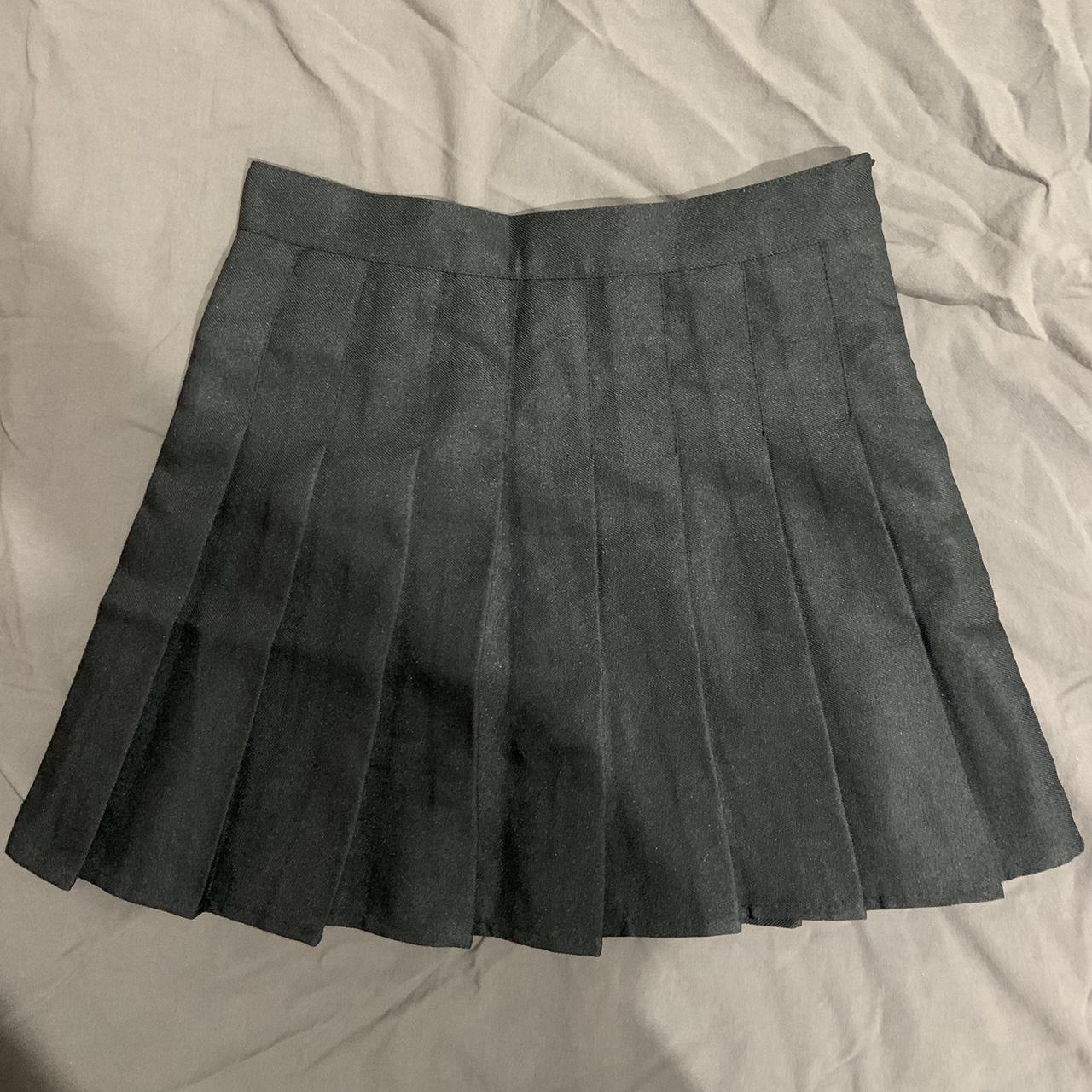 Black Pleated Skirt Size small and quite short,... - Depop
