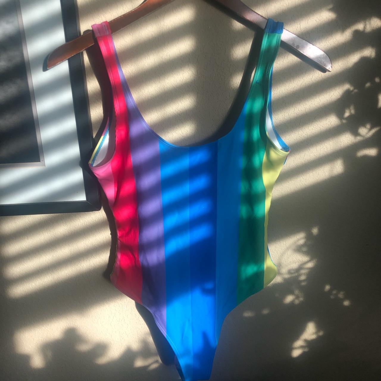 Cute rainbow one piece bathing Way Depop