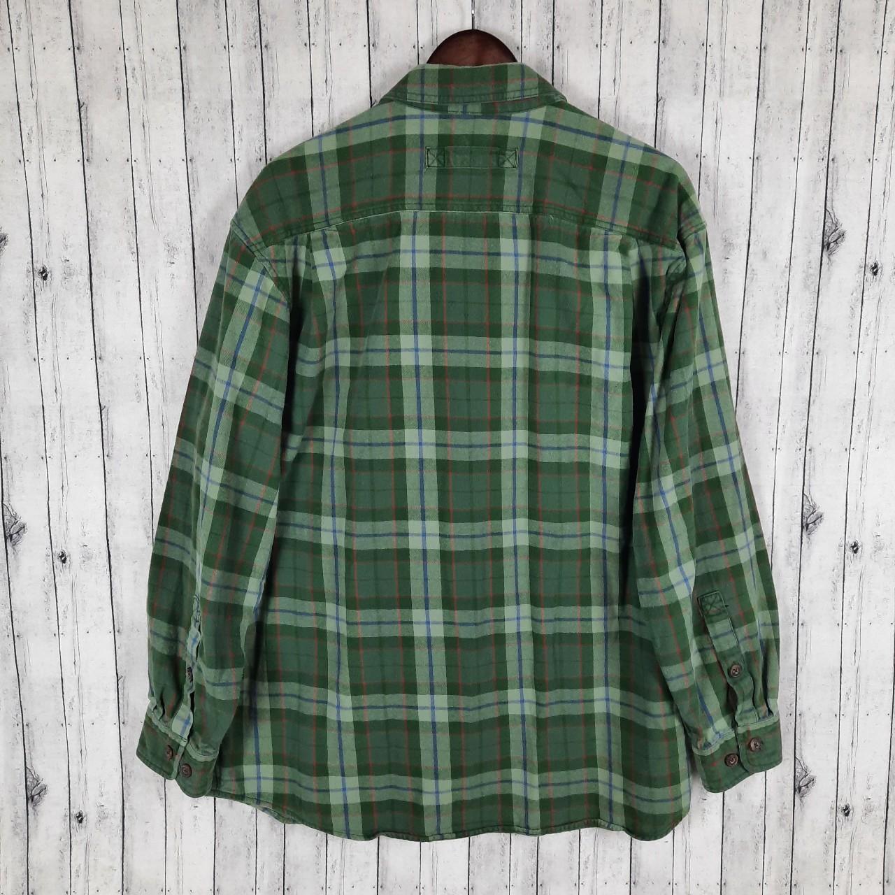 Duluth Trading Co Flannel Shirt Mens Large Green... - Depop