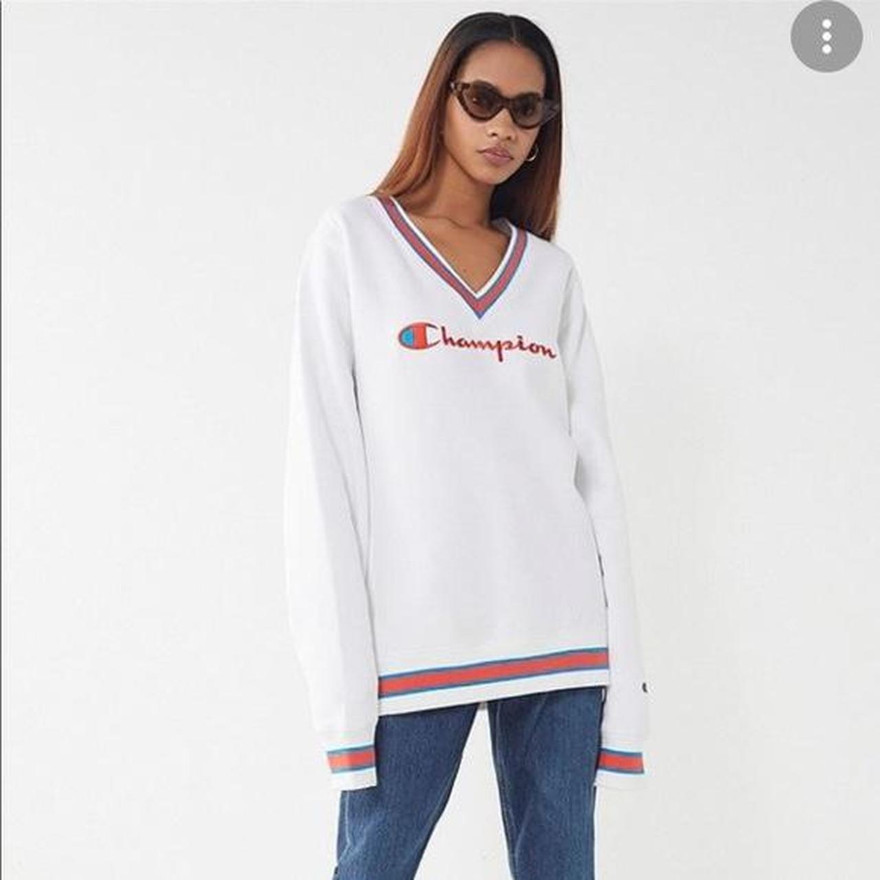 Champion sweater womens shop red and white