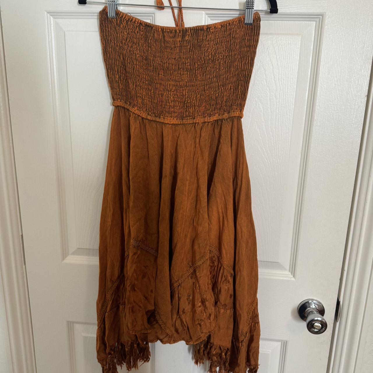 Beautiful burnt orange fairy renaissance fair dress/... - Depop