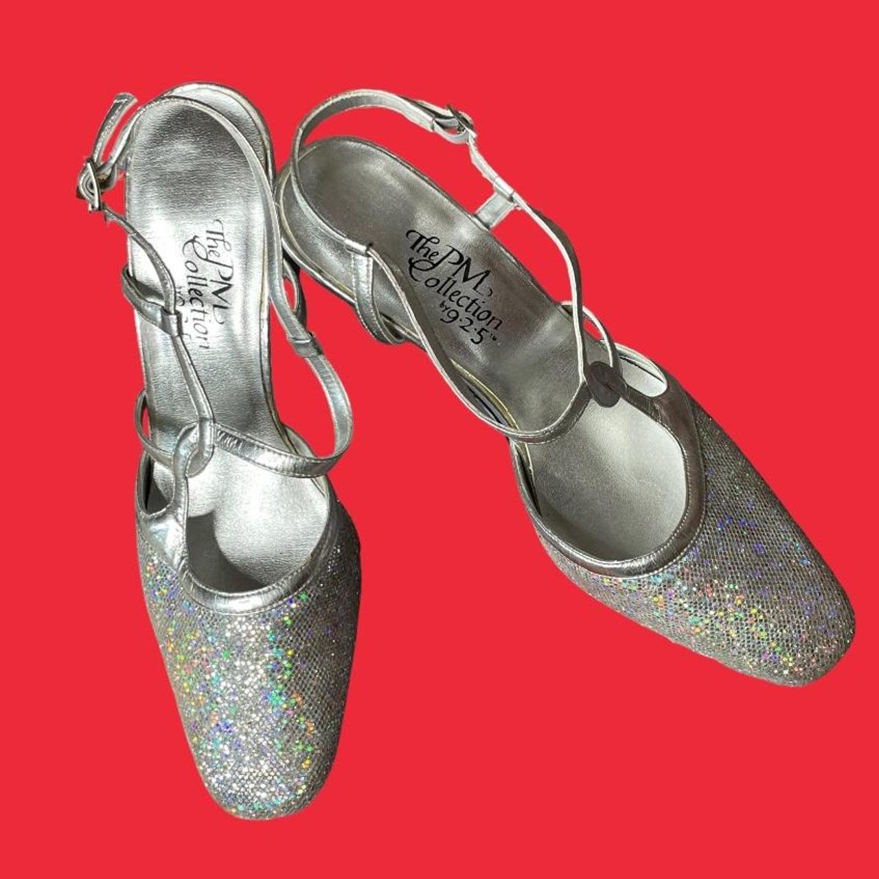 Silver on sale iridescent heels