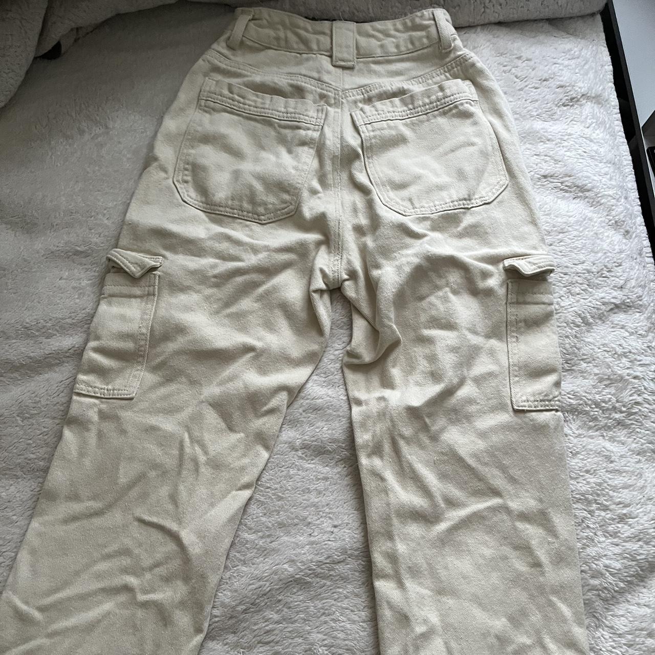 SHEIN Women's Tan and Cream Trousers | Depop