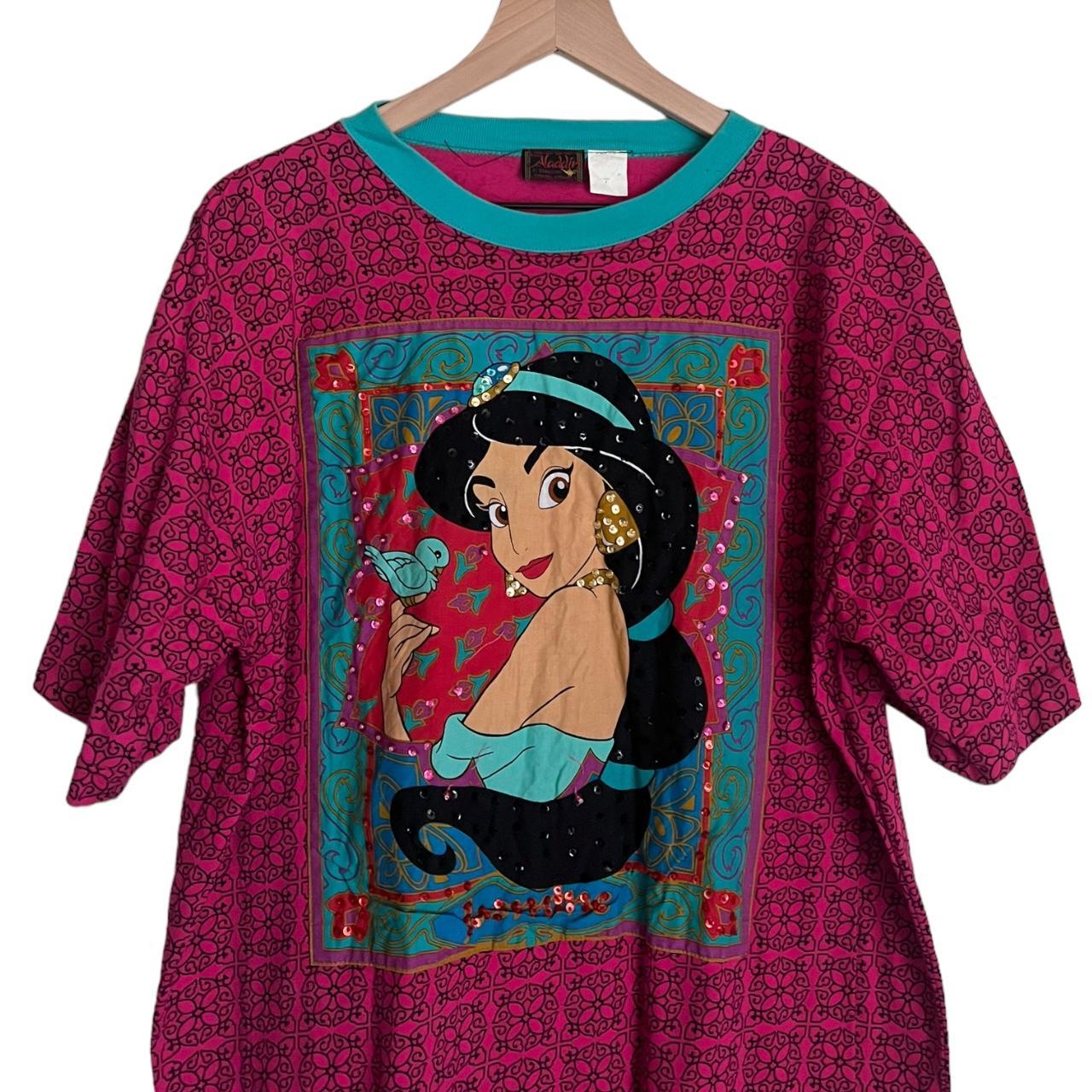 ファッション通販 安い Vintage Aladdin Jasmine All Over Print T-shirt size | Depop トップス