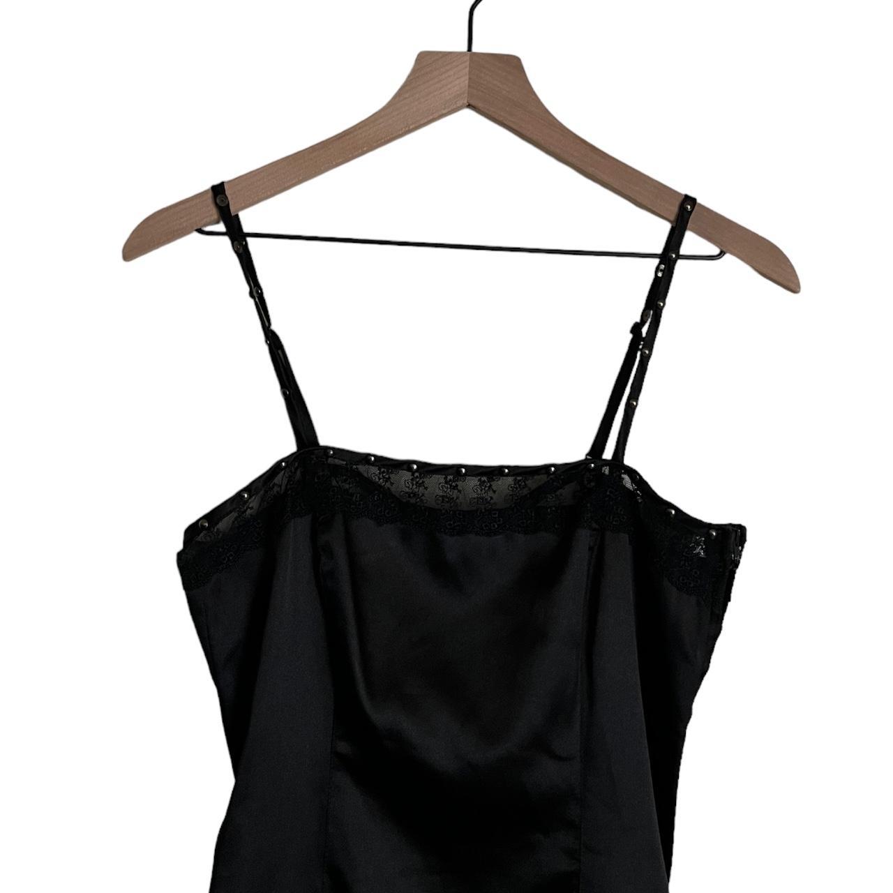 Y2K Satin Lace Up Slip Dress from Blacklist from Lip... - Depop