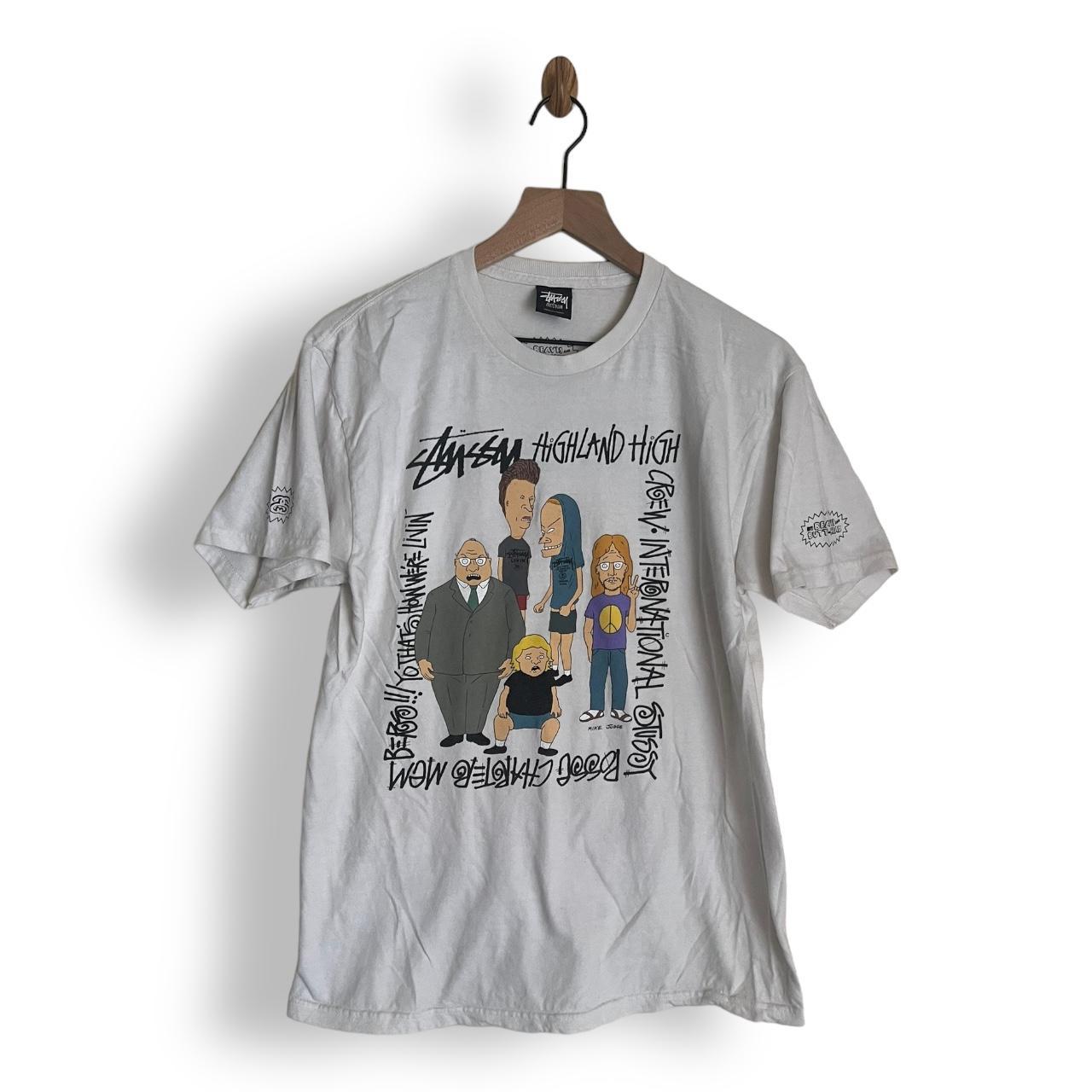 2000s Stussy x Beavis & Butthead T-shirt size Medium... - Depop