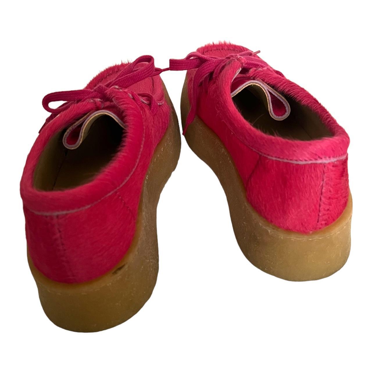 Clarks x Zara Pink Pony Hair platform Wallabees | Depop