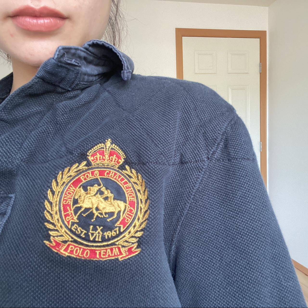 Vintage Polo Ralph Lauren Hoodie Black thick - Depop