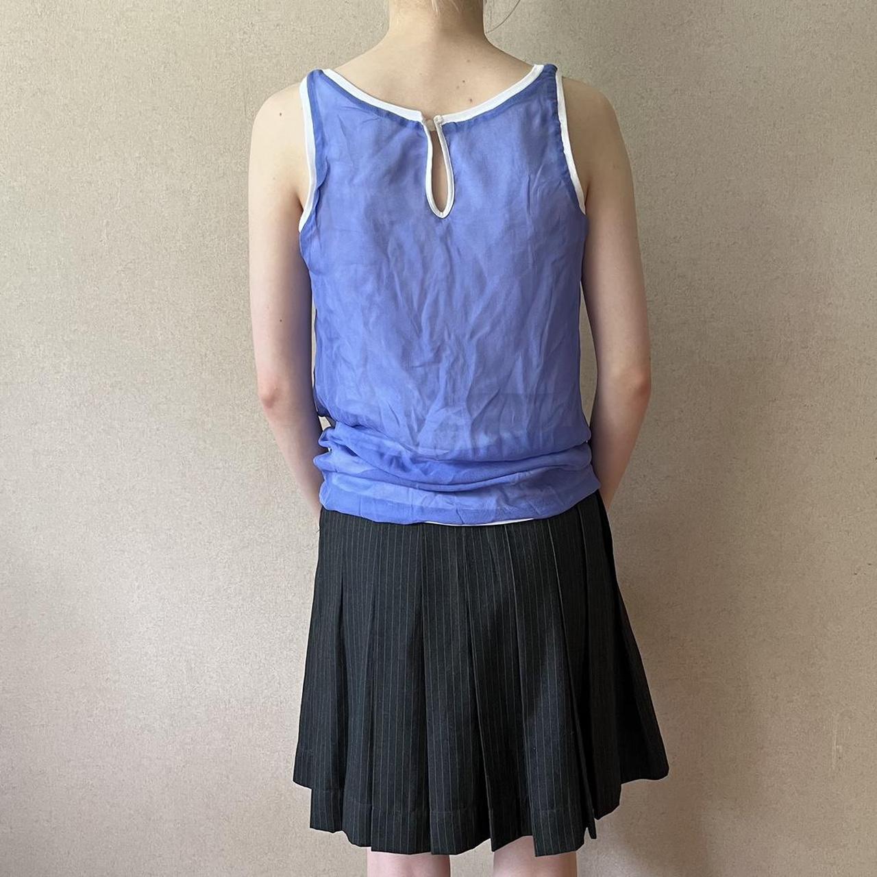 【極美品】希少 90s MIU MIU 白タグ ボウタイ ジレ パープル 40 vintage 90s miu miu tank top supercool design, has | Depop