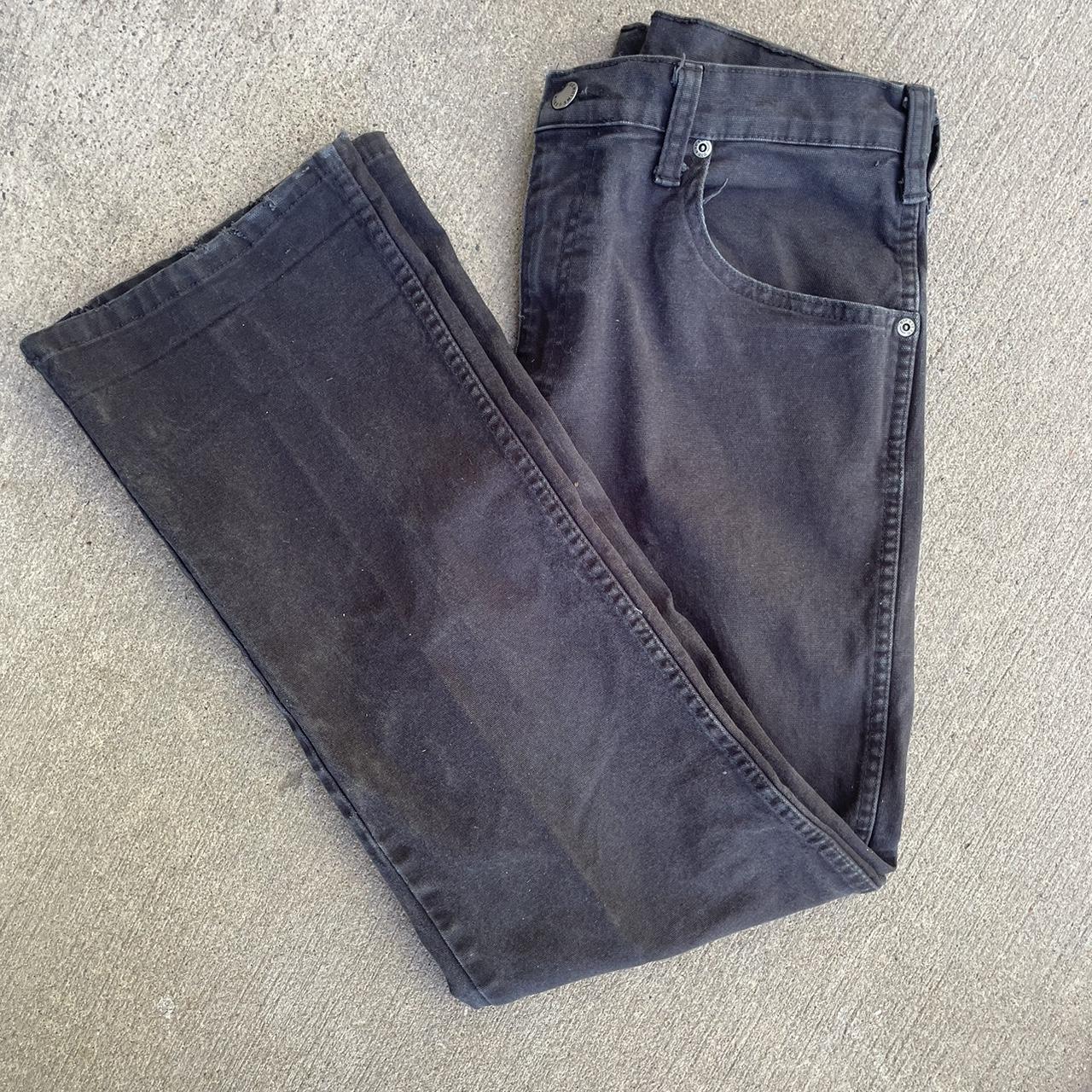 Dickes Jean 32 x 30 Slim fit Vintage fit Black but... - Depop