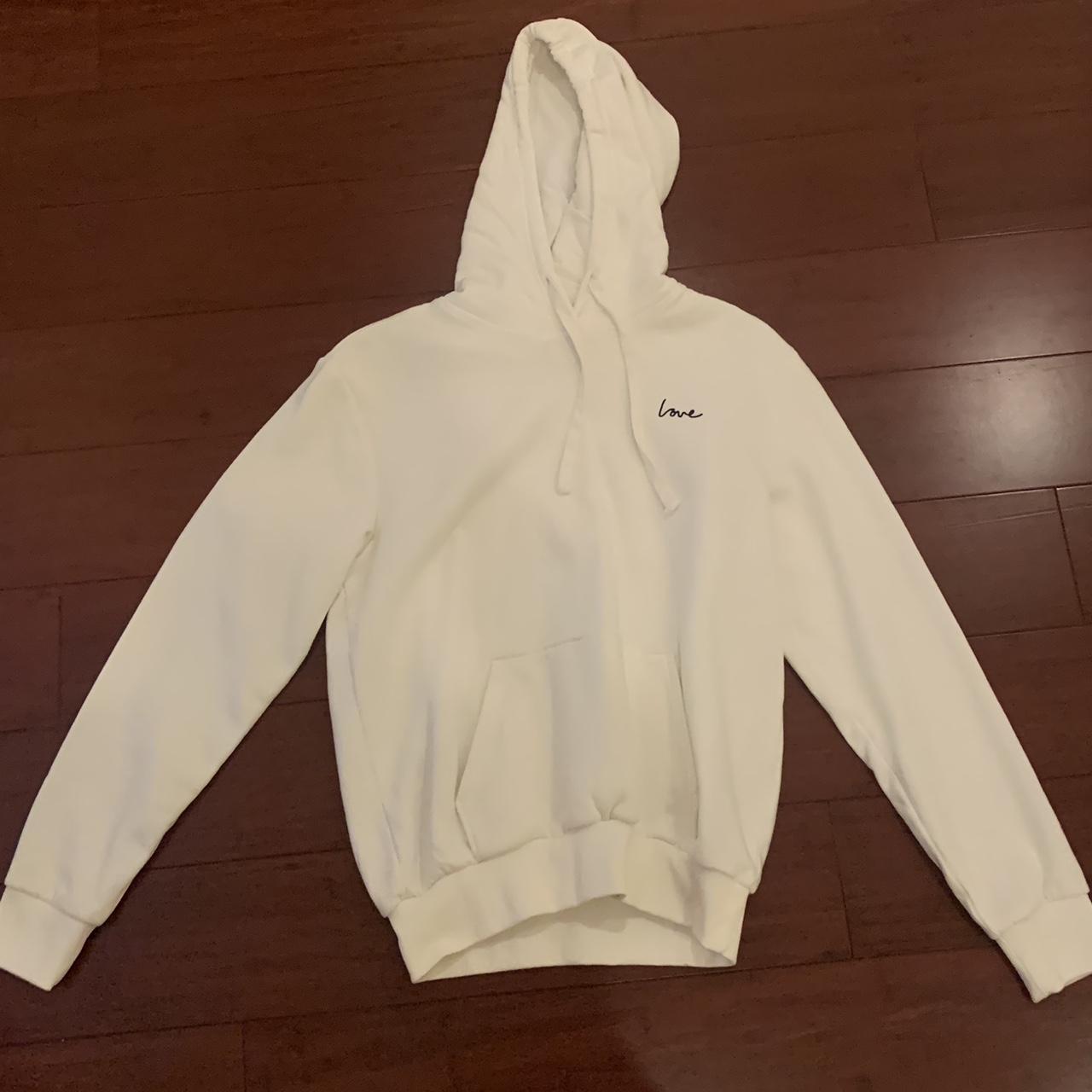 H&m white best sale love hoodie