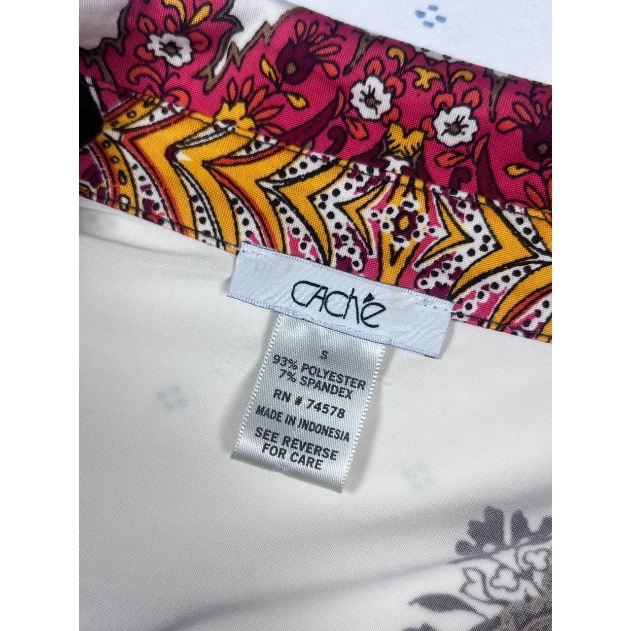 Cache Women's Blouse - White - S – CACHE Button D… - image 3