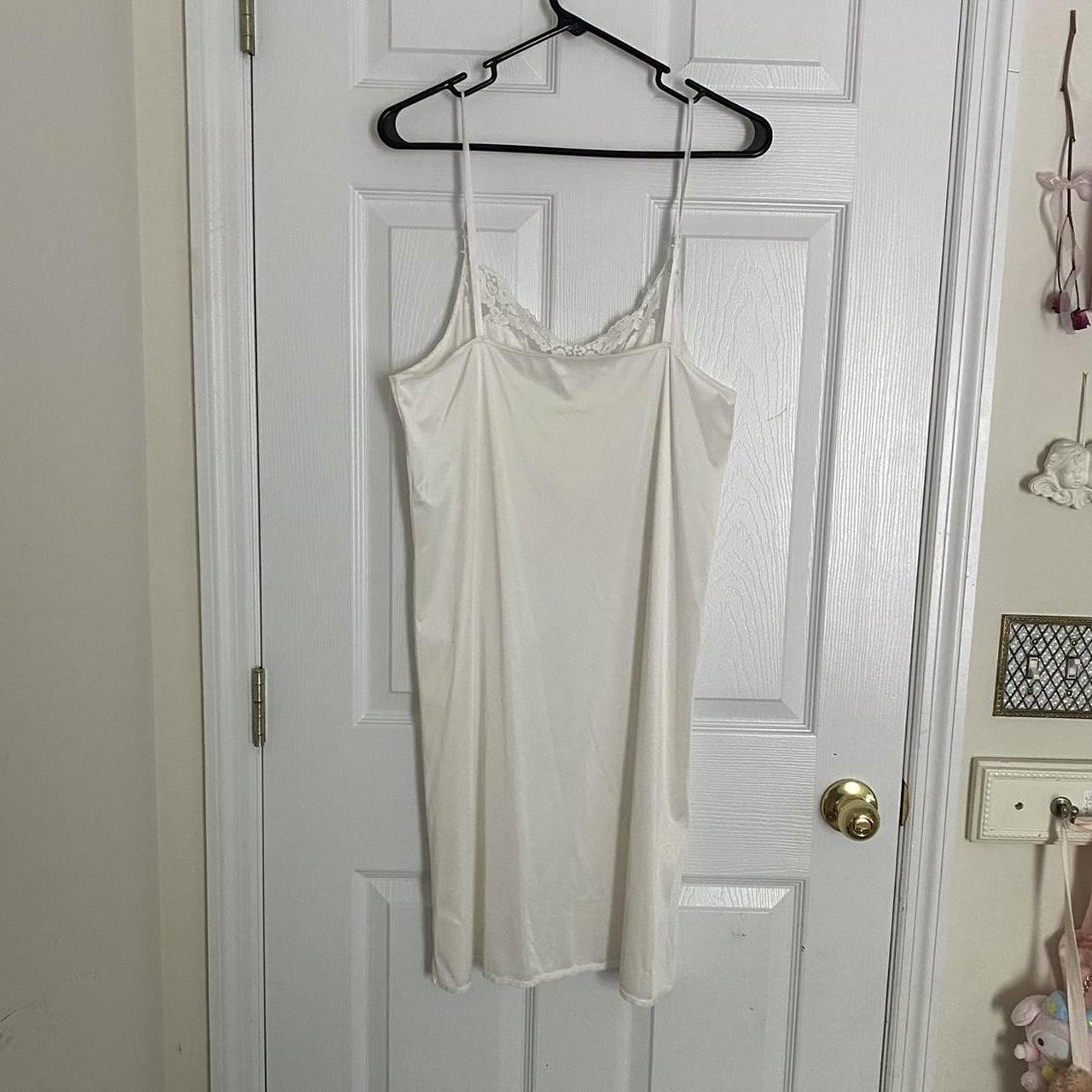 white vintage slip dress 🤍 fits like a... - Depop