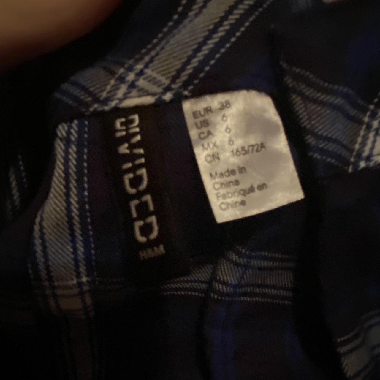 black and white plaid pleated mini skirt from h&m !!... Depop