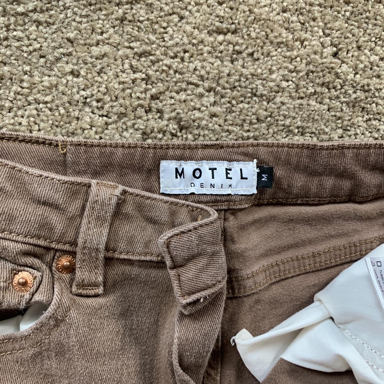 Motel brown denim Super stretchy and comfy not stiff - Depop