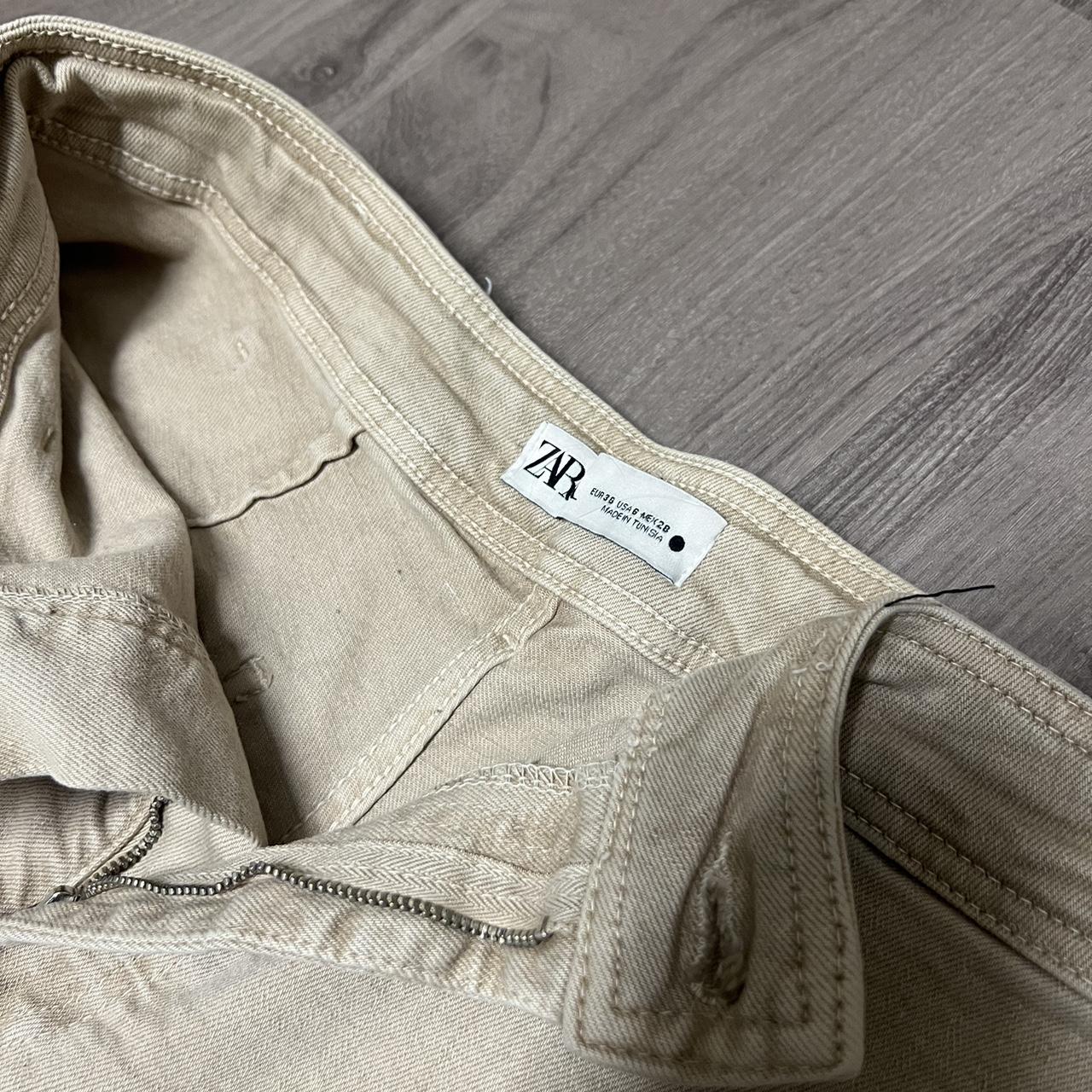 Zara Women's Tan Trousers | Depop