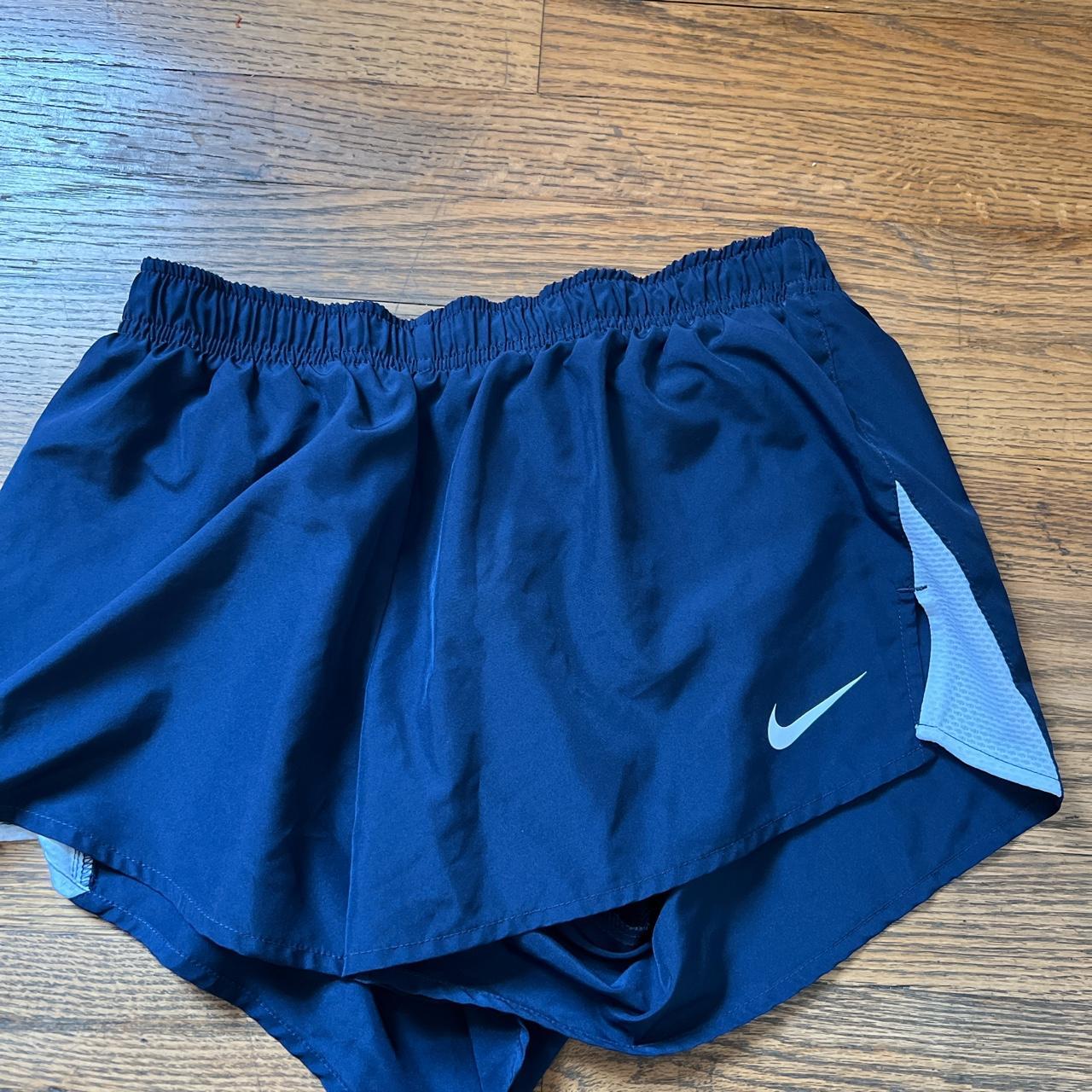 Navy blue Nike shorts Size medium used once - Depop