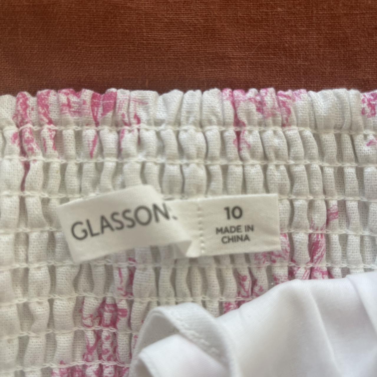 Glassons Corset Top Pink and White Floral Size... - Depop