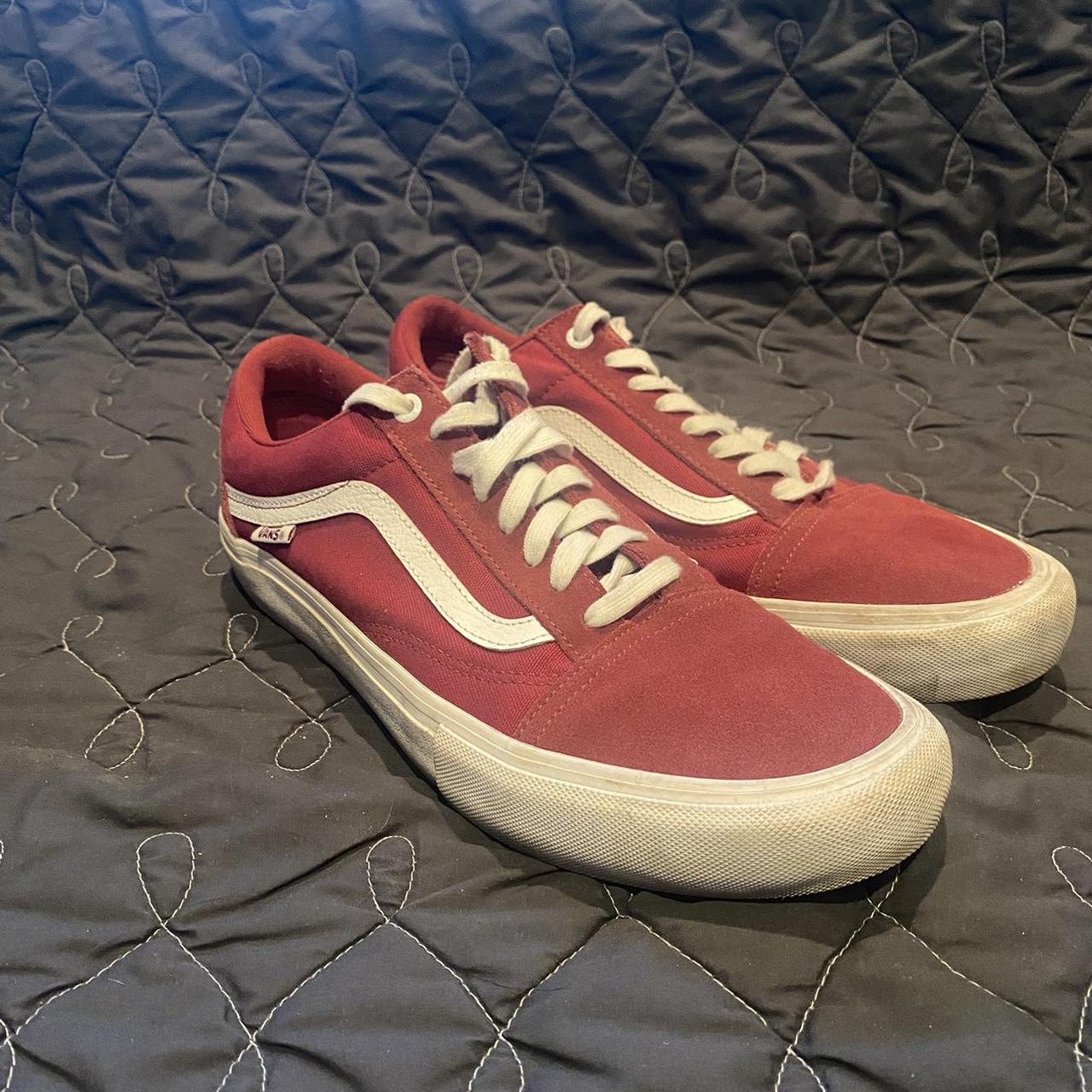 Vans Men's Burgundy Trainers Depop