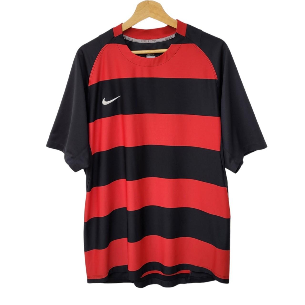 mens red and black nike shirt