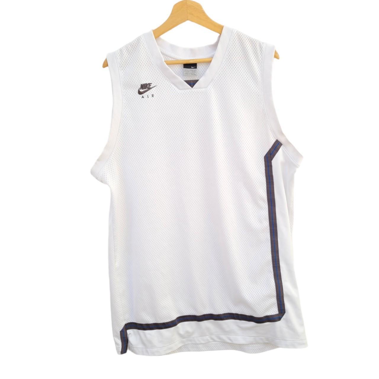 Nike Men's Grey and White Vest Depop