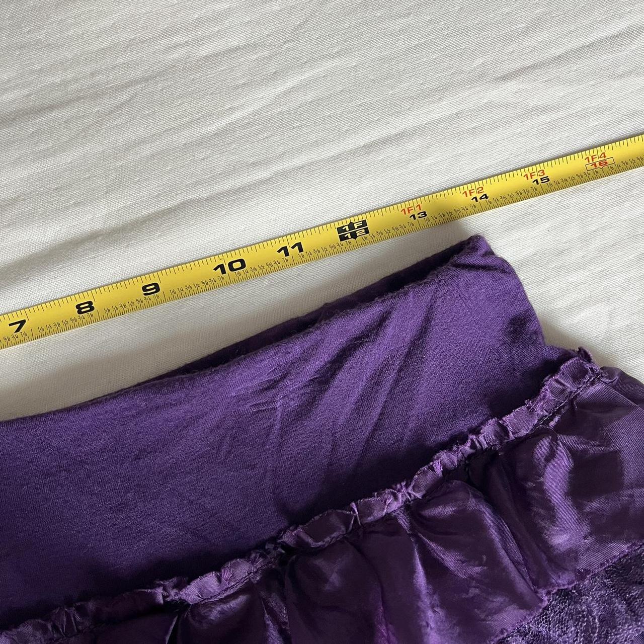 Purple Layered Ruffle Mini Skirt 💋 Satin, Tule, - Depop