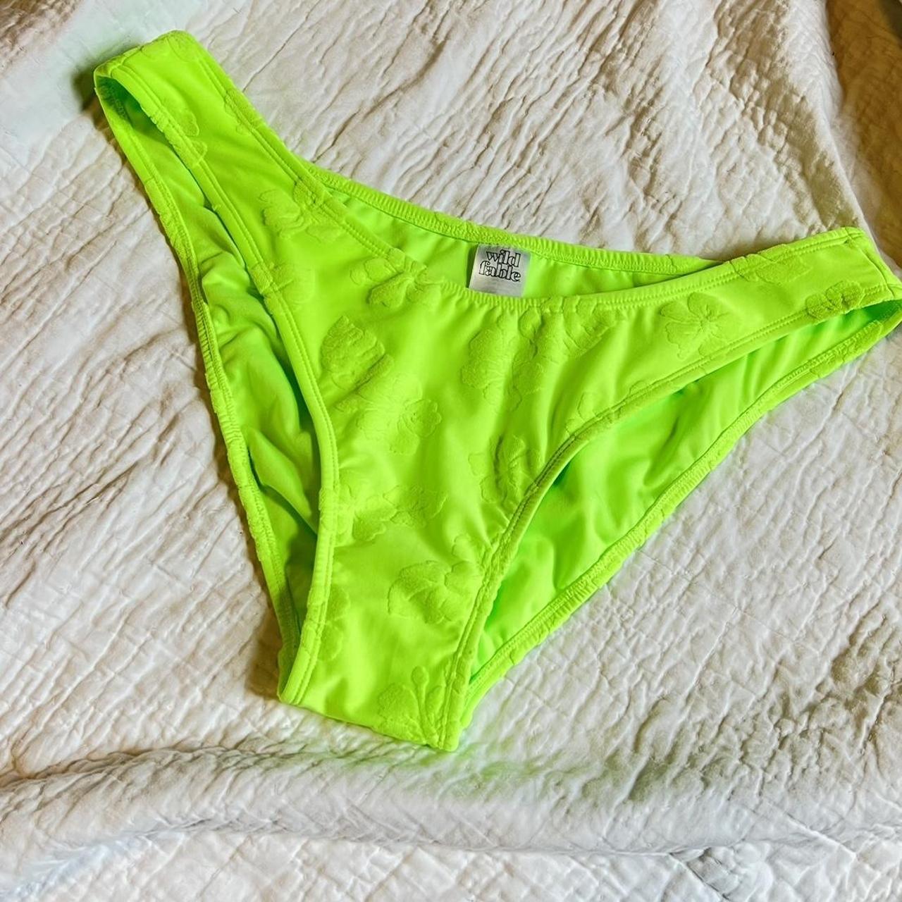 NO PAYPAL Wild fable bright green bikini bottoms,... - Depop