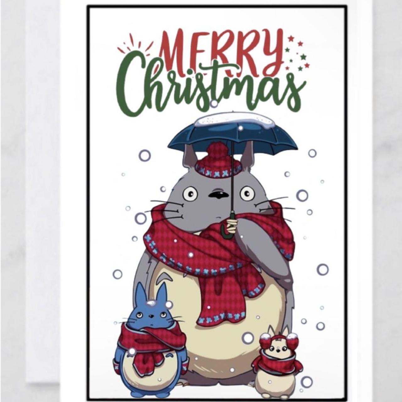 totoro様☆メリークリスマス☆ Totoro Christmas Card It includes the card and | Depop