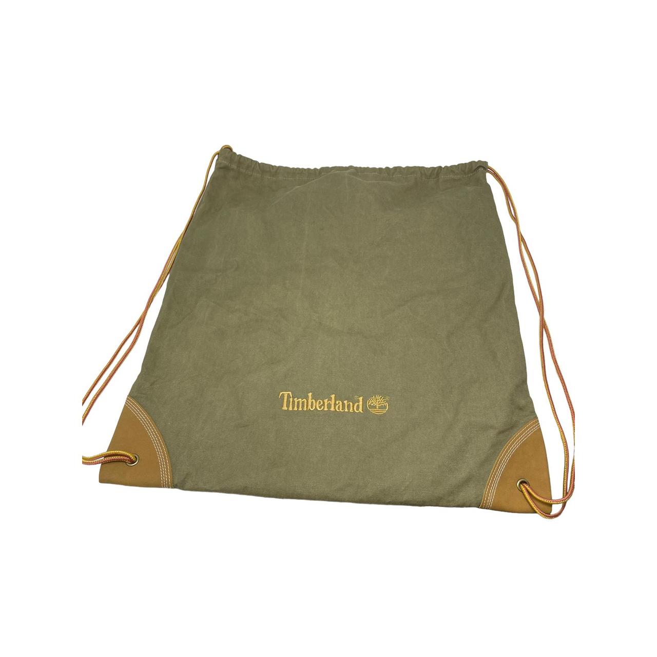 Timberland Drawstring Gym Bag Cinch Bag Khaki Green... - Depop