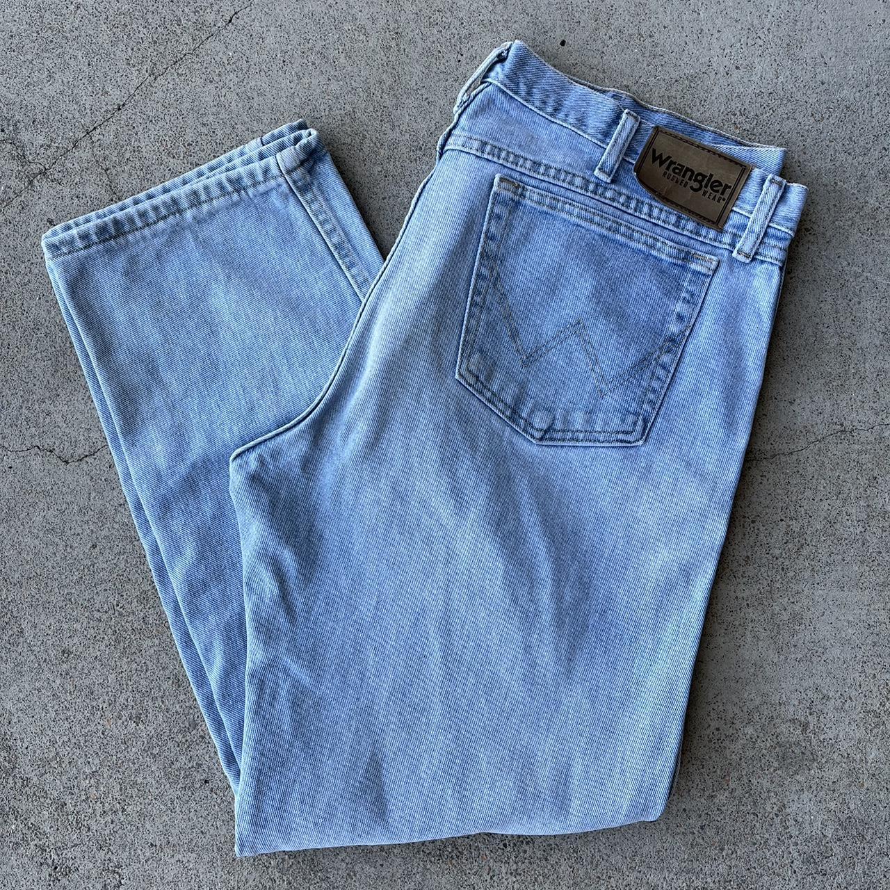 Wrangler Rugged Wear Jeans - light washed - 1... - Depop
