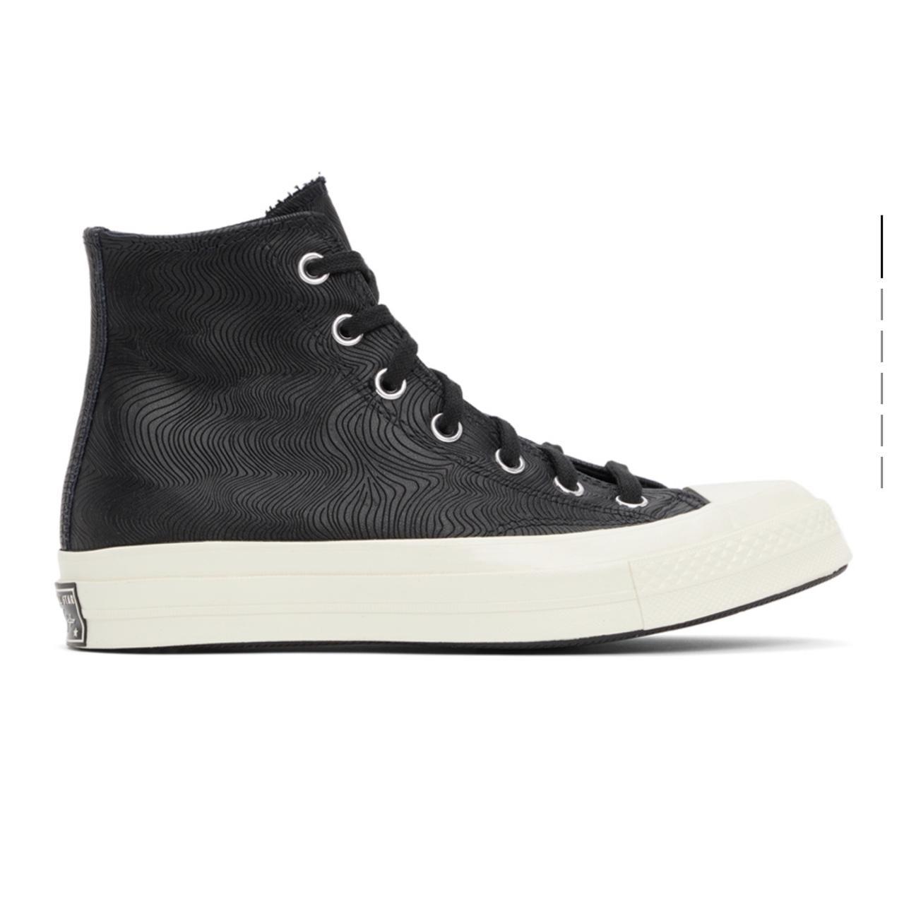 Womens black leather outlet converse trainers