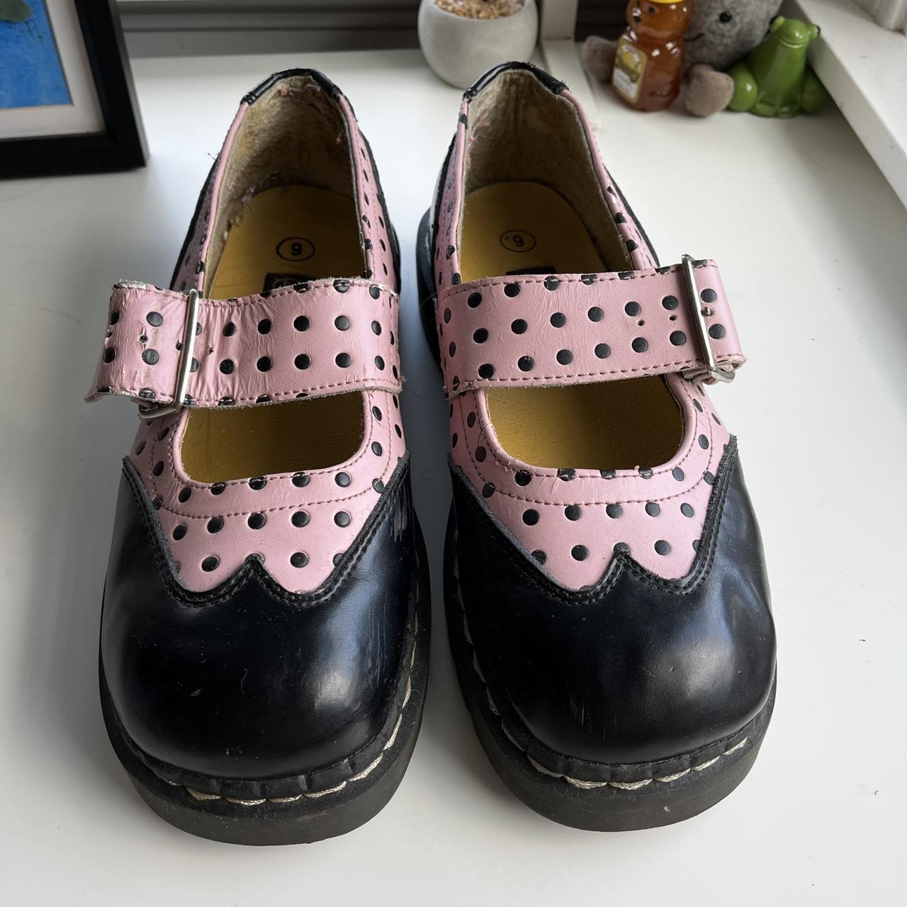 Dr. Martens Women's Black and Pink Oxfords