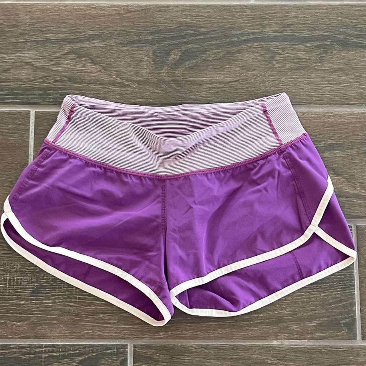 purple striped lululemon shorts - Main Image