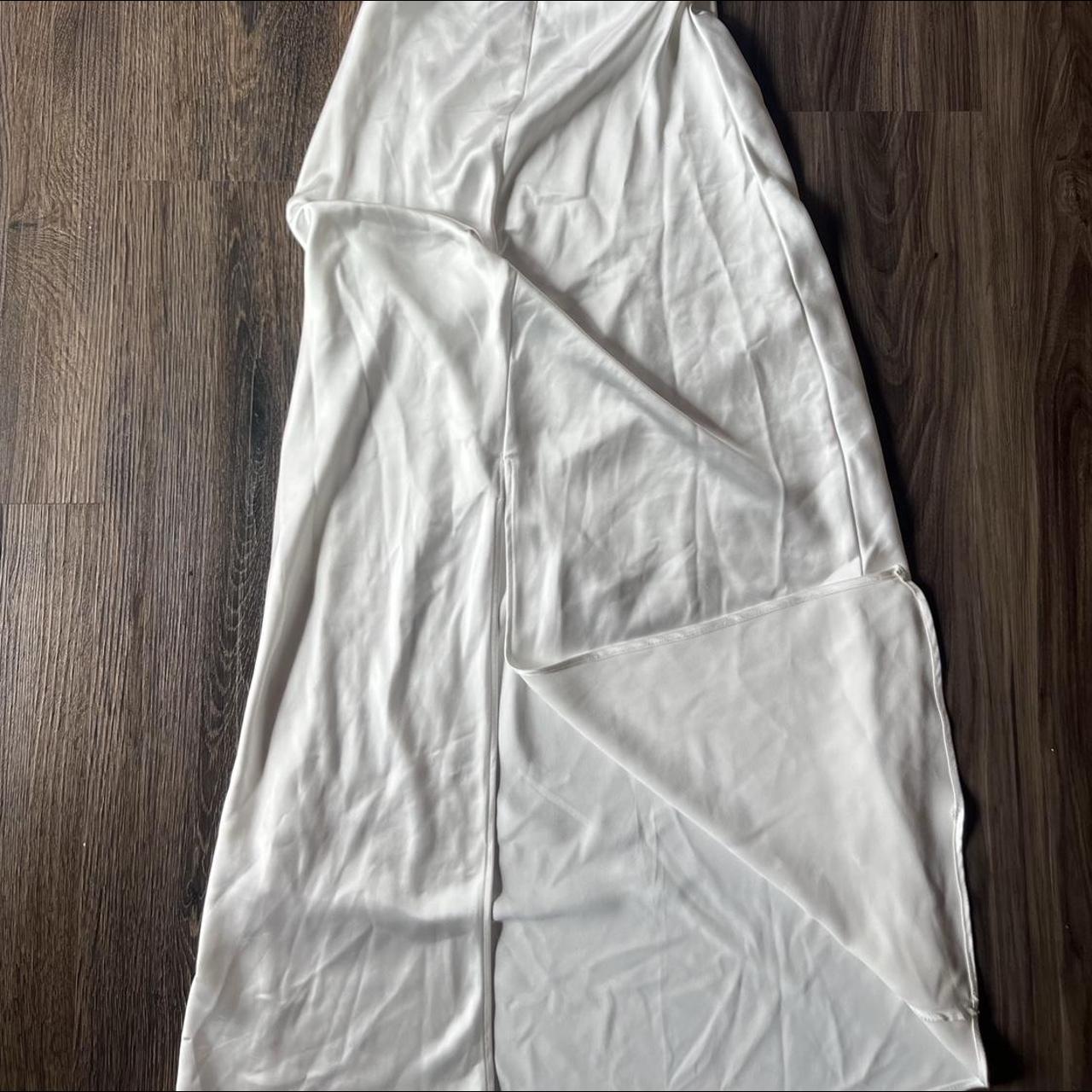 ZARA SATIN EFFECT CUT OUT DRESS (white) Perfect for... - Depop