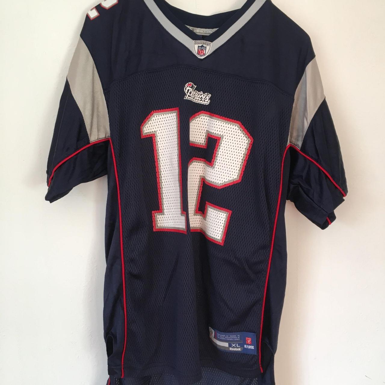 NFL New England Patriots Jersey Tom Brady #12 Reebok... - Depop