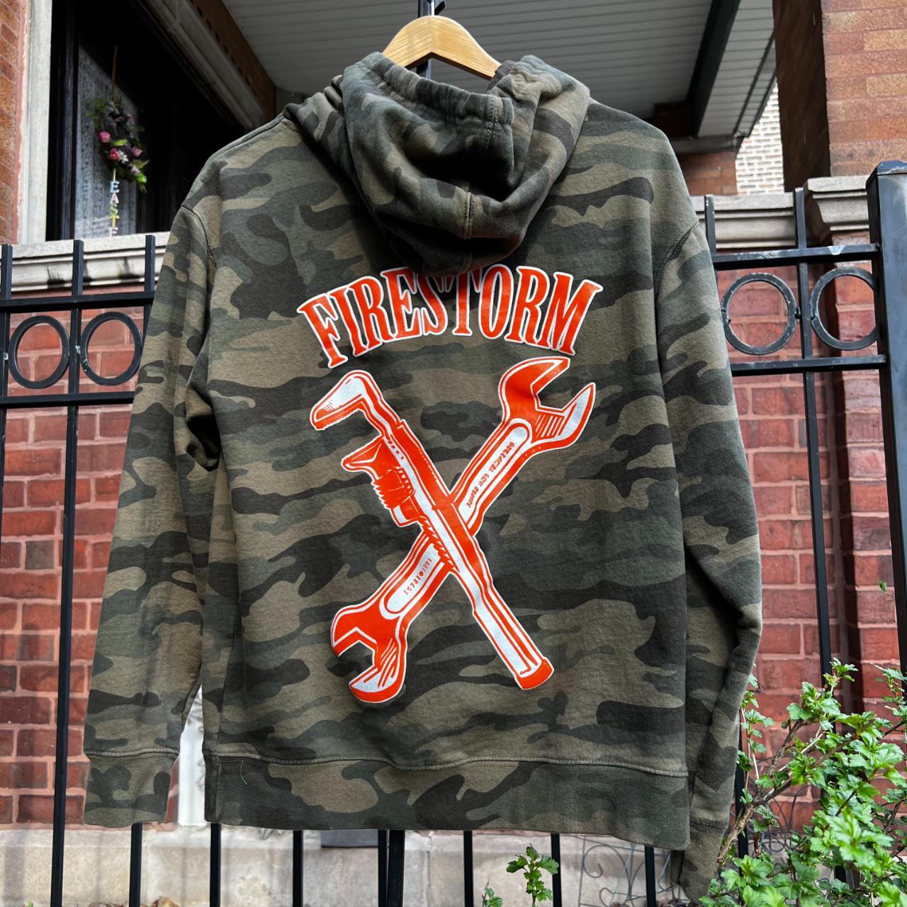 EARTH CRISIS FIRESTORM CAMO PULLOVER HOOD