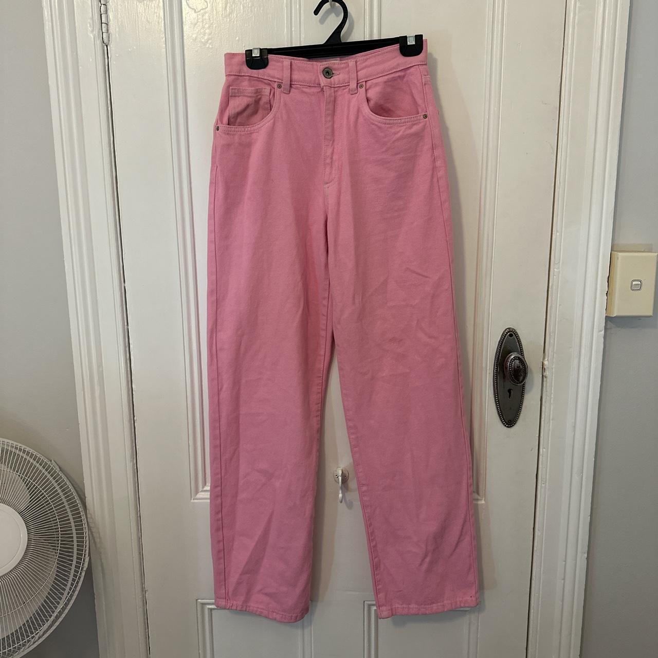 Pink denim jeans. Barbie core jeans. Great... - Depop
