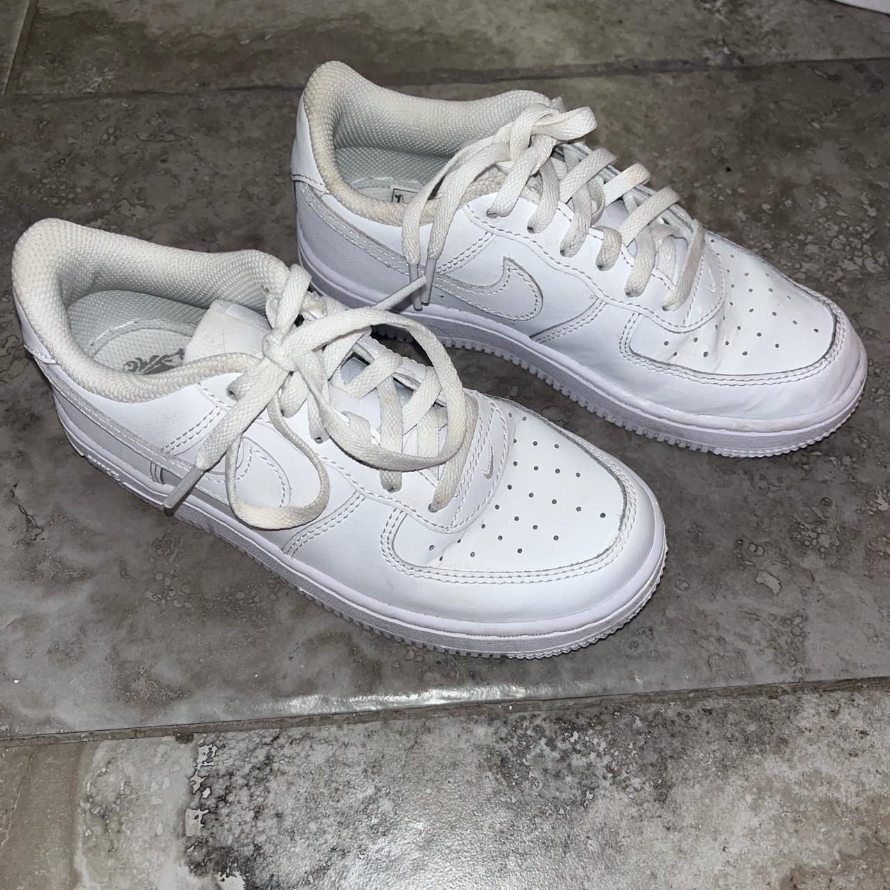 White Nike childrens trainers Size UK 13 Been... - Depop