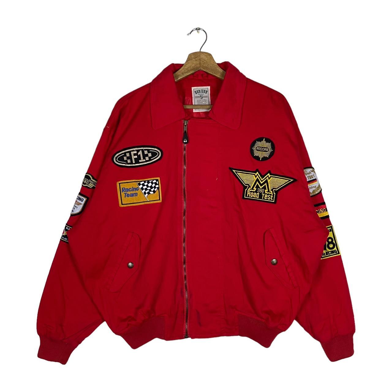 Vintage Horizon Blue Racing Team America Patch Work | Depop
