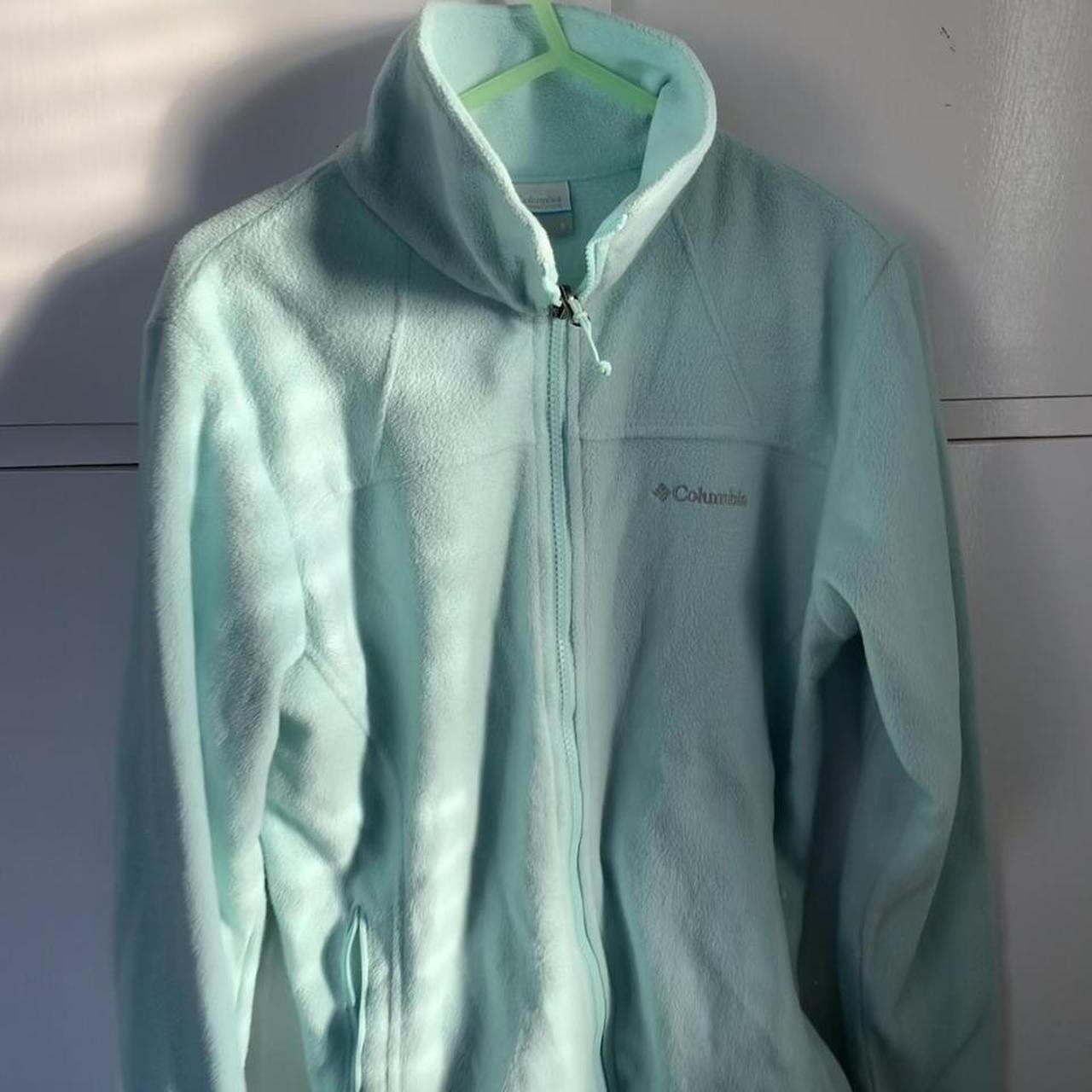 Columbia Sportswear Full Zip Fleece Jacket Blue Depop