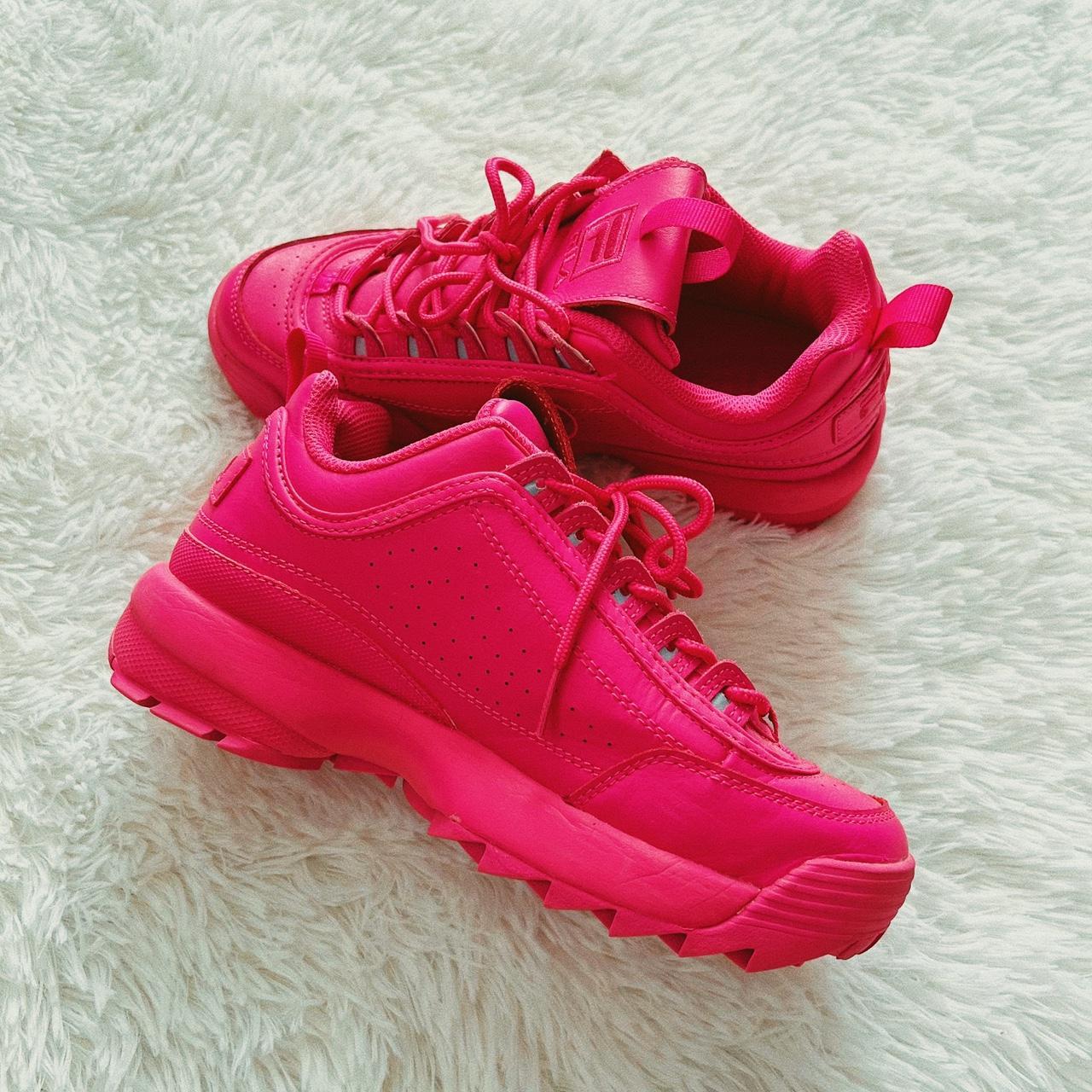 Fila neon pink best sale