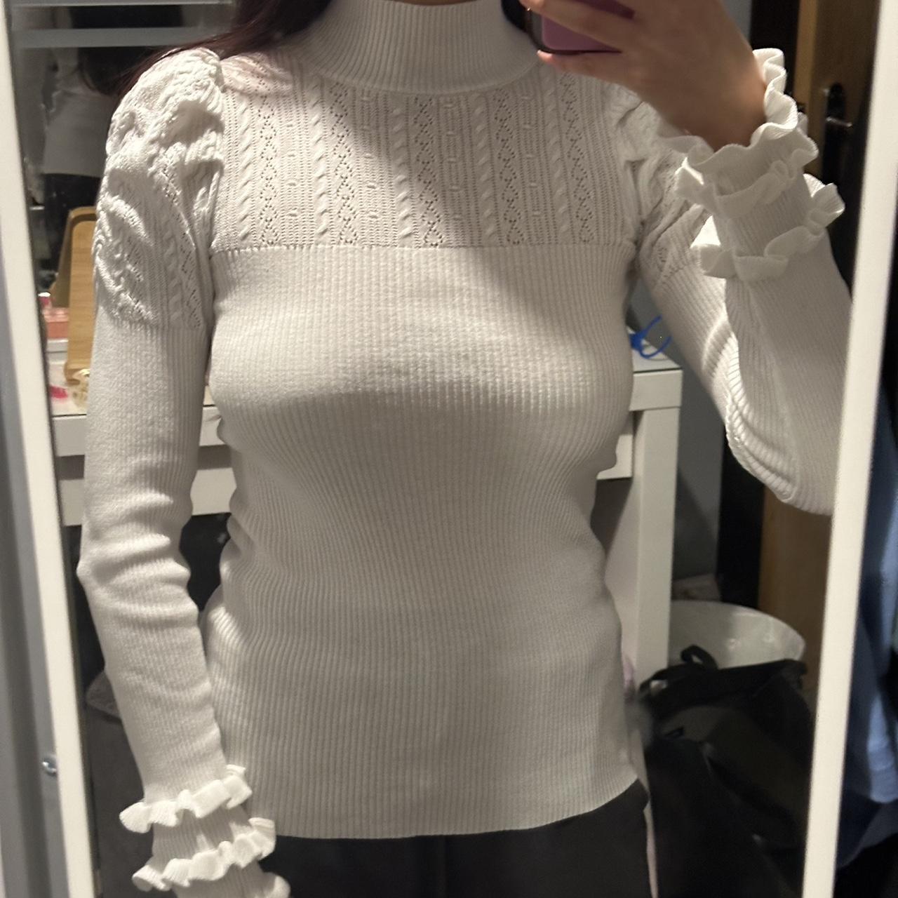 River Island White Roll Neck Top Women's River Island Womens