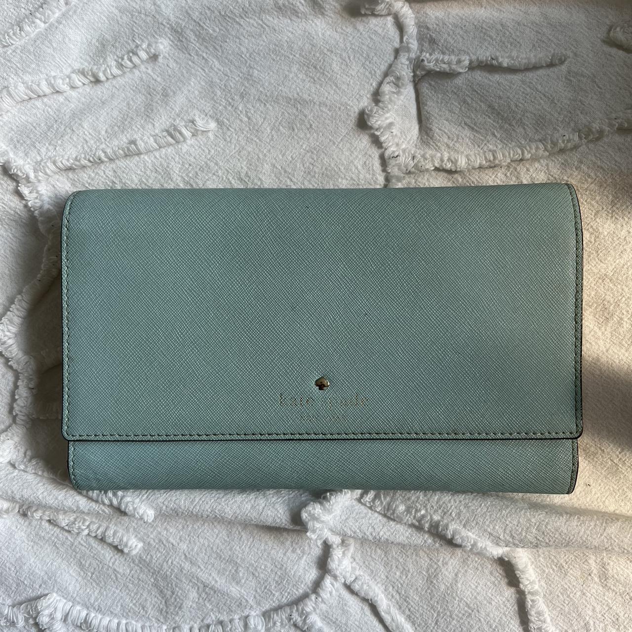 Kate Spade Stacy Newbury Lane Light Blue Leather...