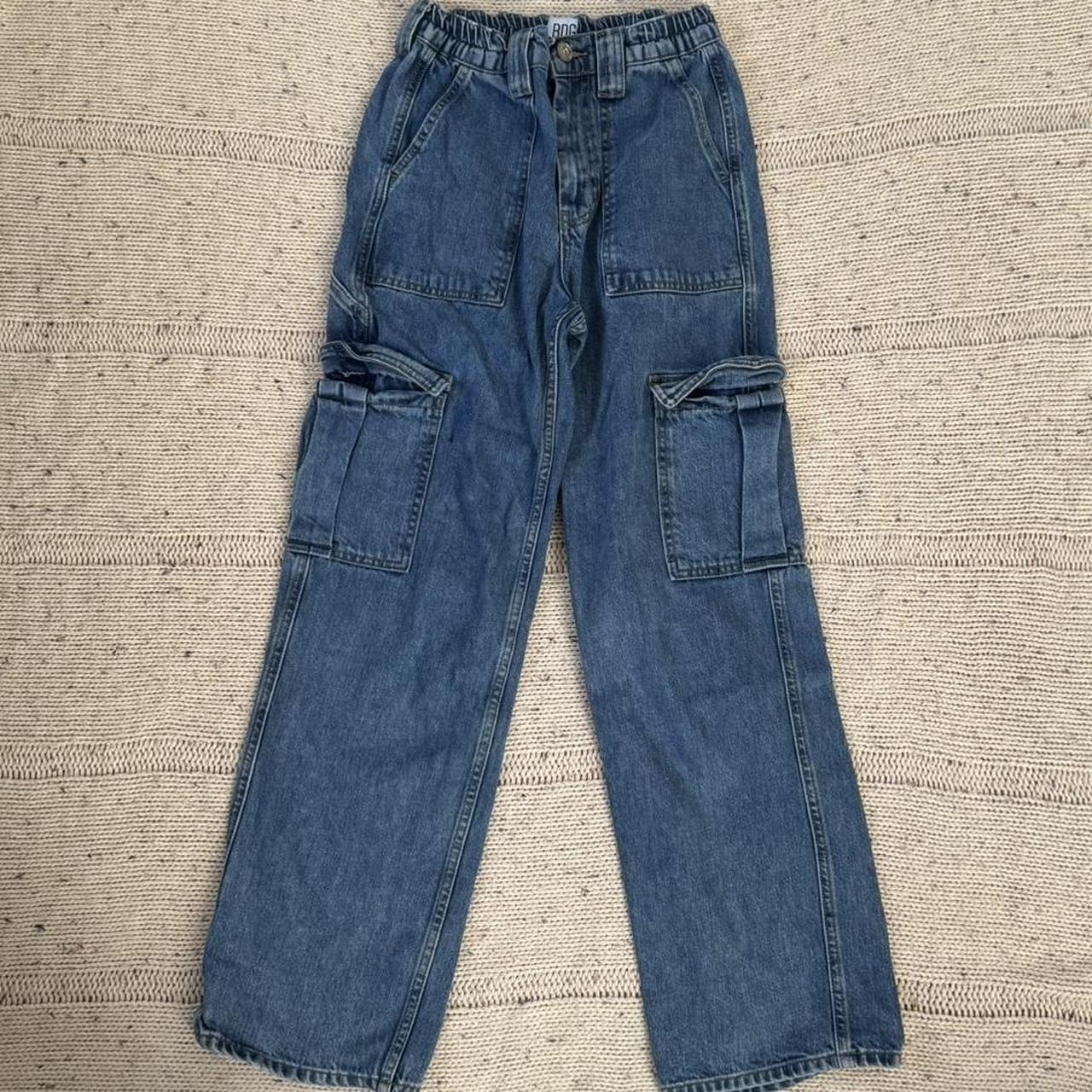 BDG jeans “elastic” waist and cargo style lightly... - Depop