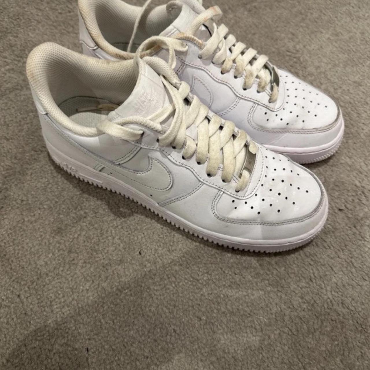 Nike Air Force 1 White UK 7.5 Decent condition... - Depop