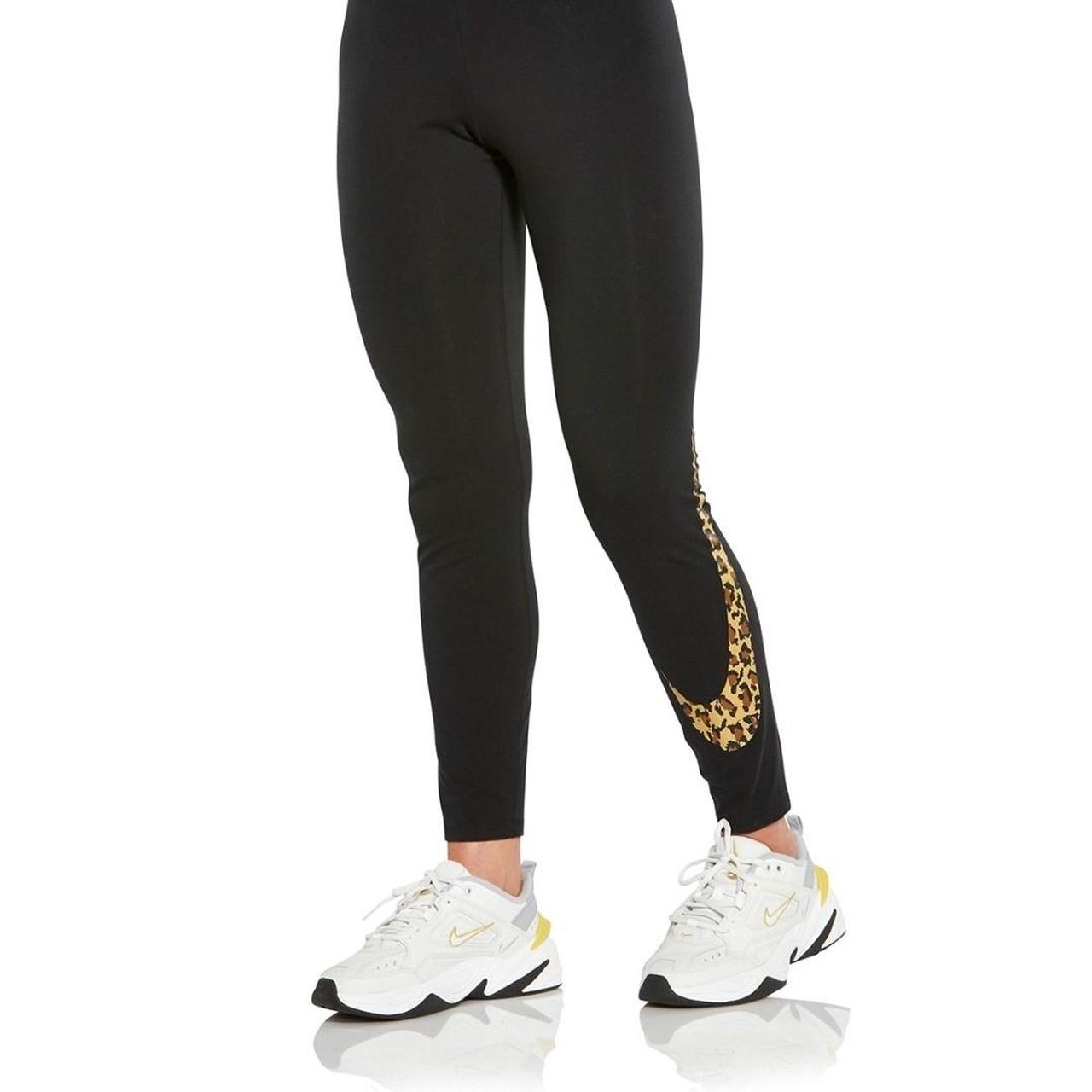 Nike all over outlet print swoosh leggings