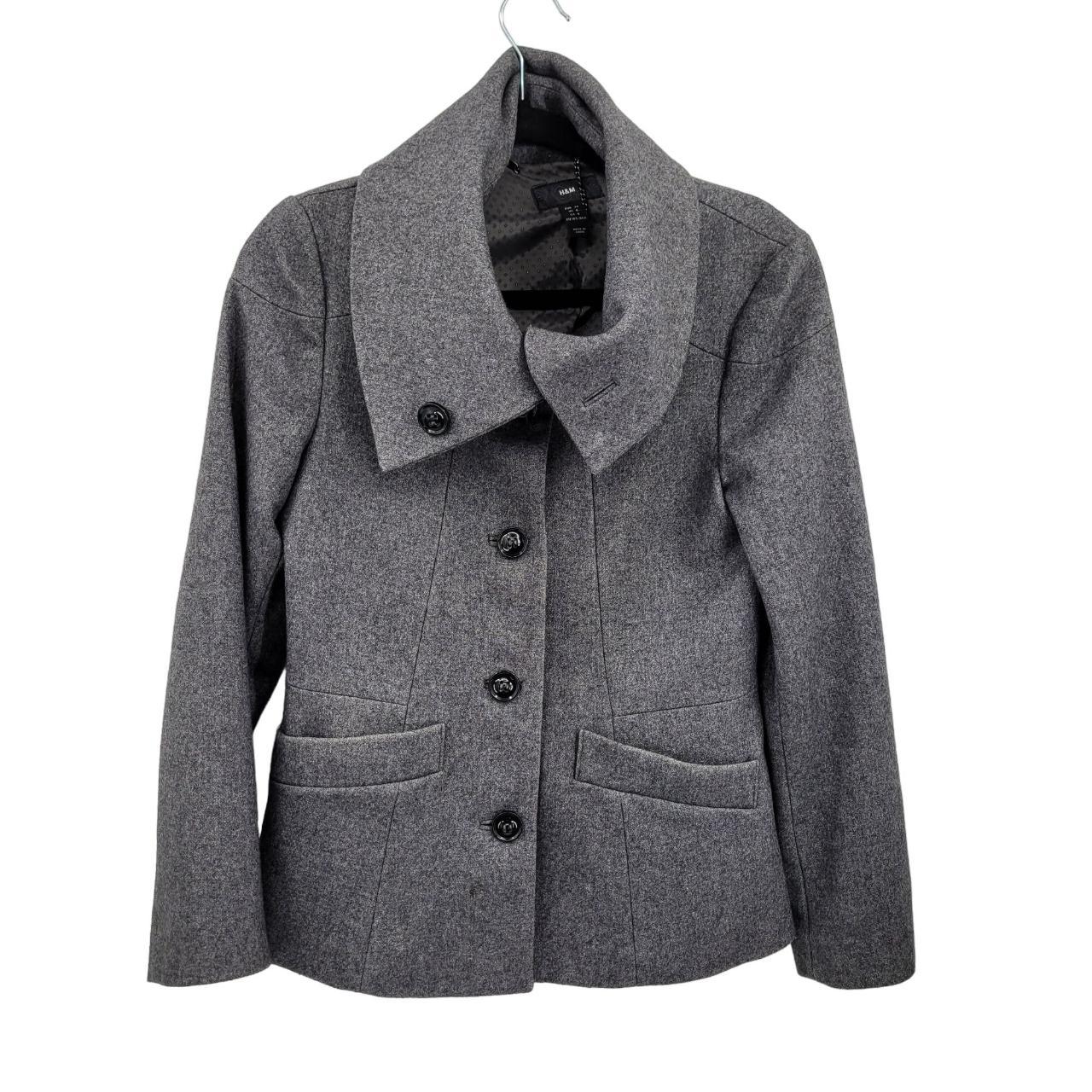 H and outlet m grey coat