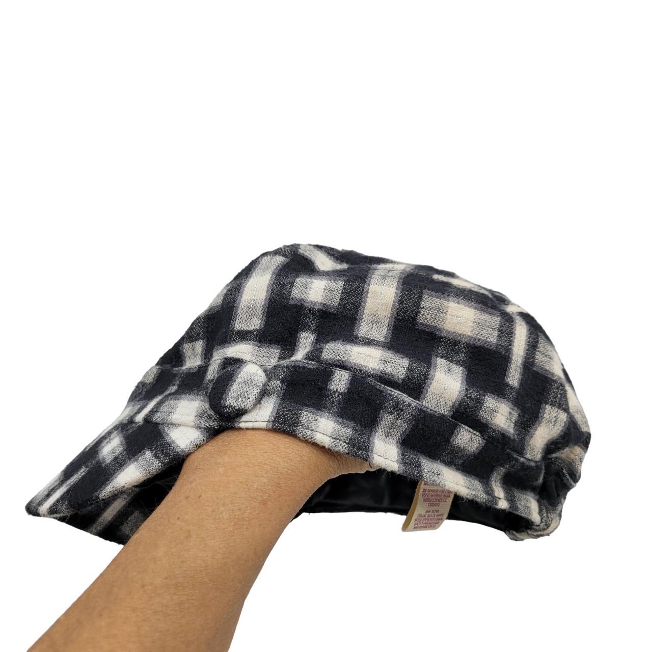 Y2K OP Ocean Pacific Breton Newsboy Hat Black White... Depop