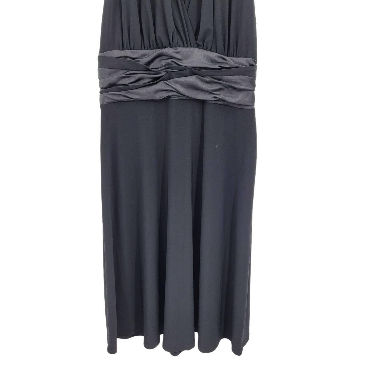 Evan Picone Black Chiffon Ruffle Dress 