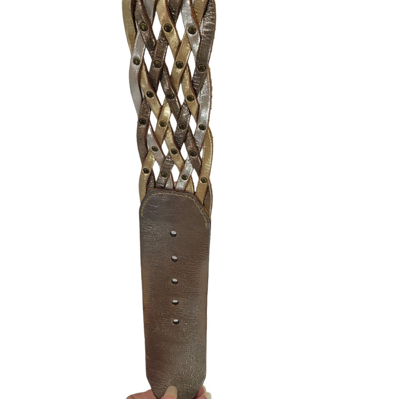 Fossil Women's Belt - Gold/Silver – Metallic gold… - image 4